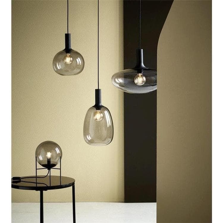 Suspension ALTON verre gris Ø25cm