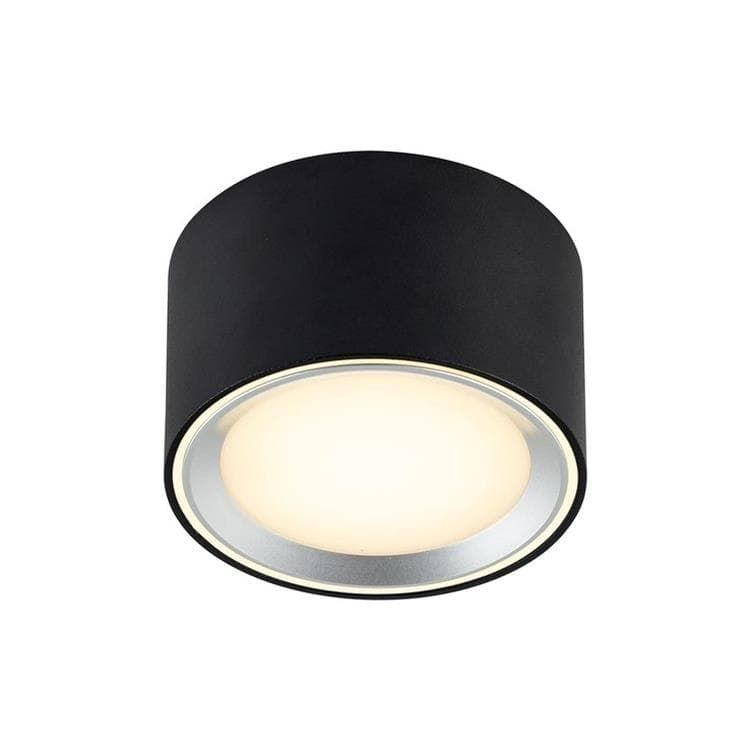 Spot en saillie LED LED dimmable FALLON noir H6cm