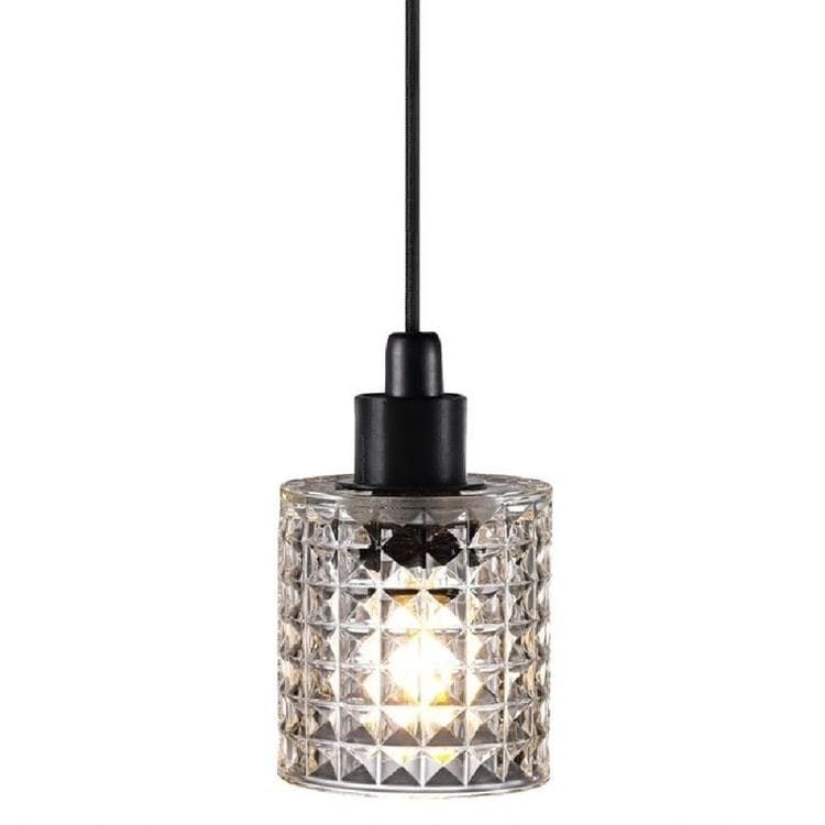Suspension HOLLYWOOD verre transparent Ø10,8cm