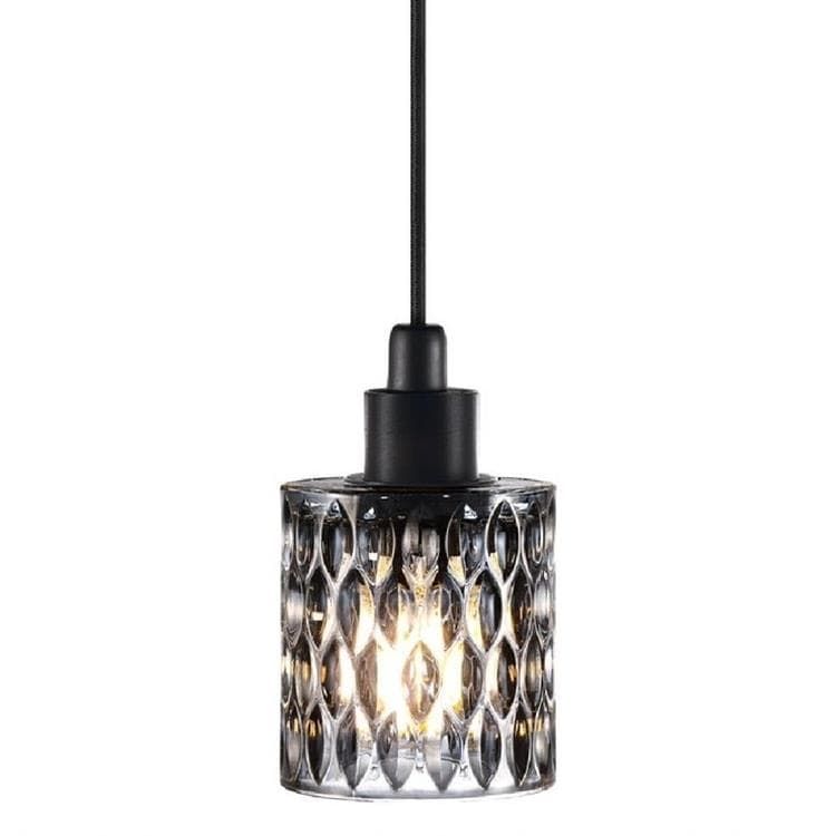 Suspension HOLLYWOOD verre fumé Ø10,8cm