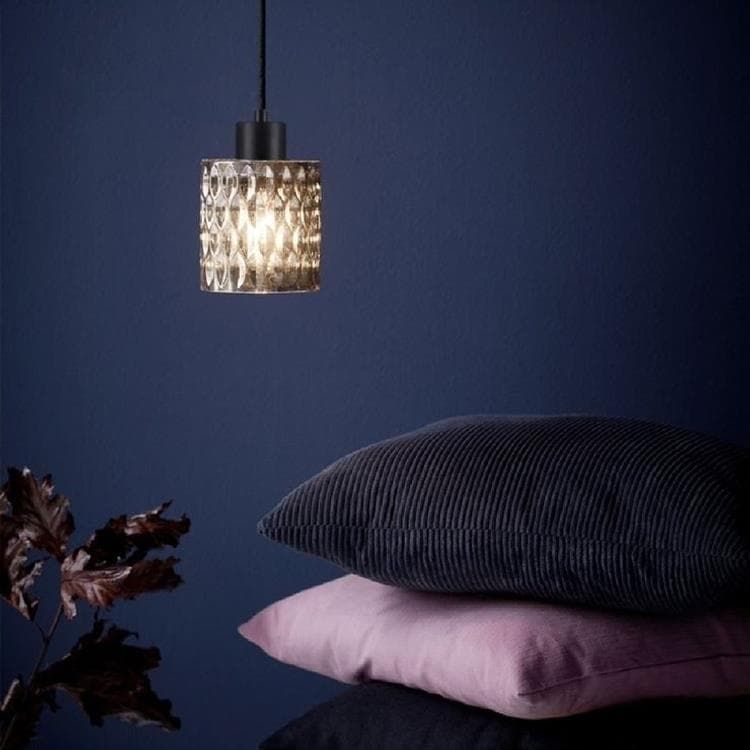 Suspension HOLLYWOOD verre fumé Ø10,8cm
