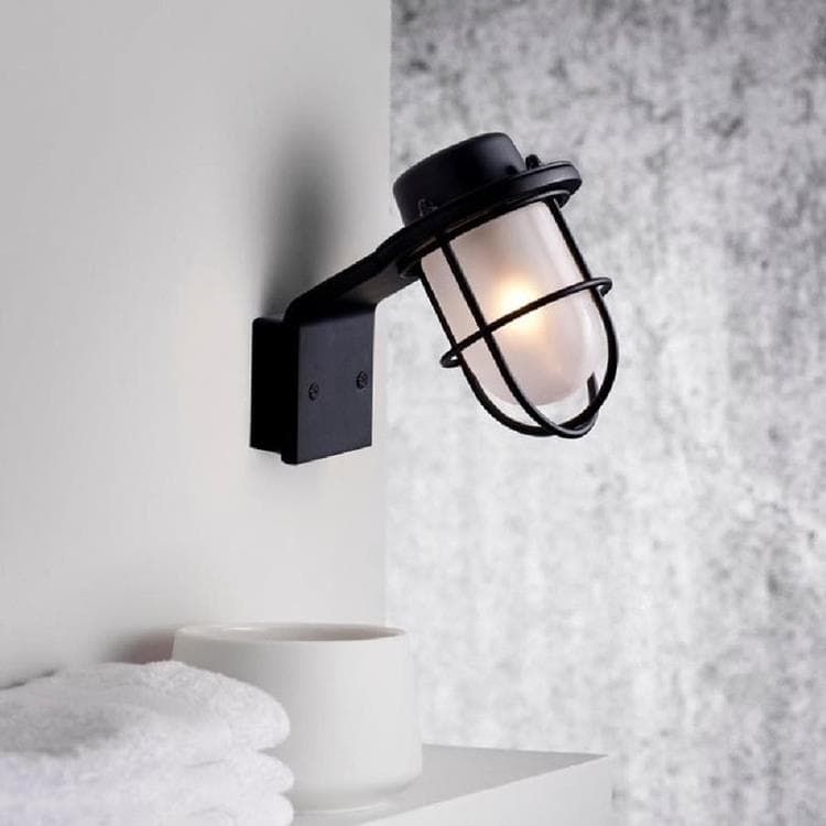 Applique salle de bain LED MARINA noir H14cm
