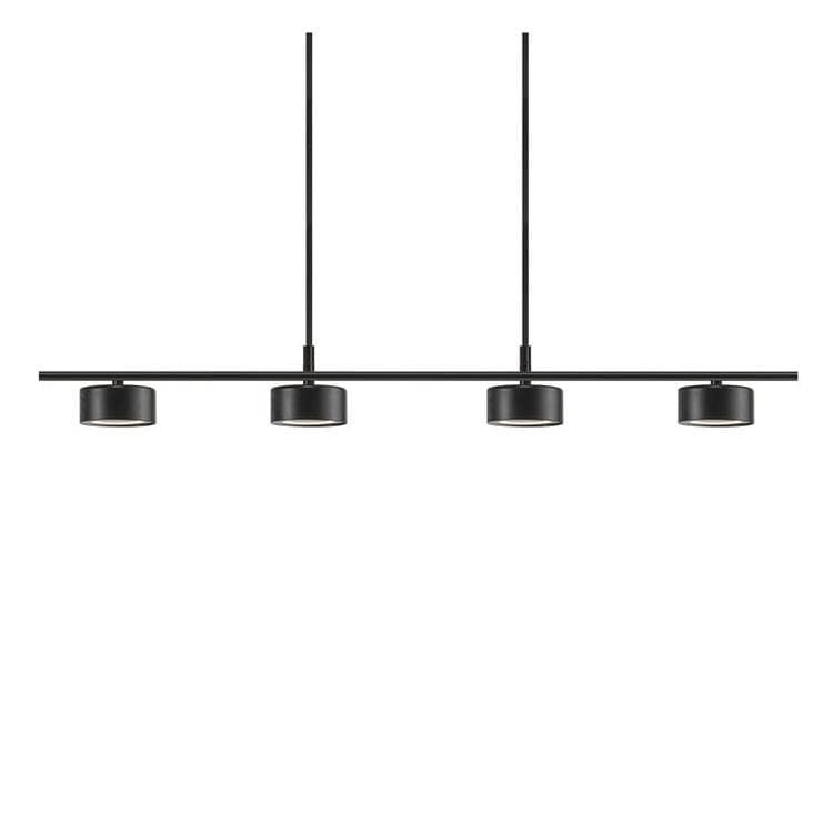 Suspension LED noir CLYDE L115cm
