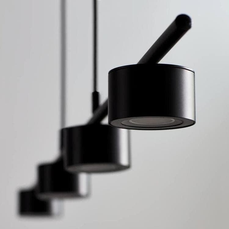Suspension LED noir CLYDE L115cm