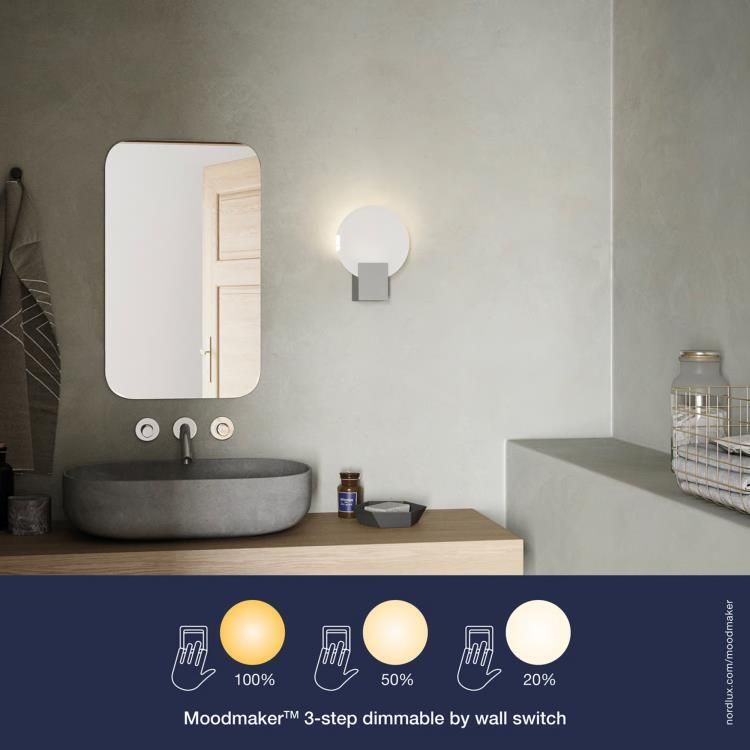Applique LED dimmable HESTER blanc H25cm