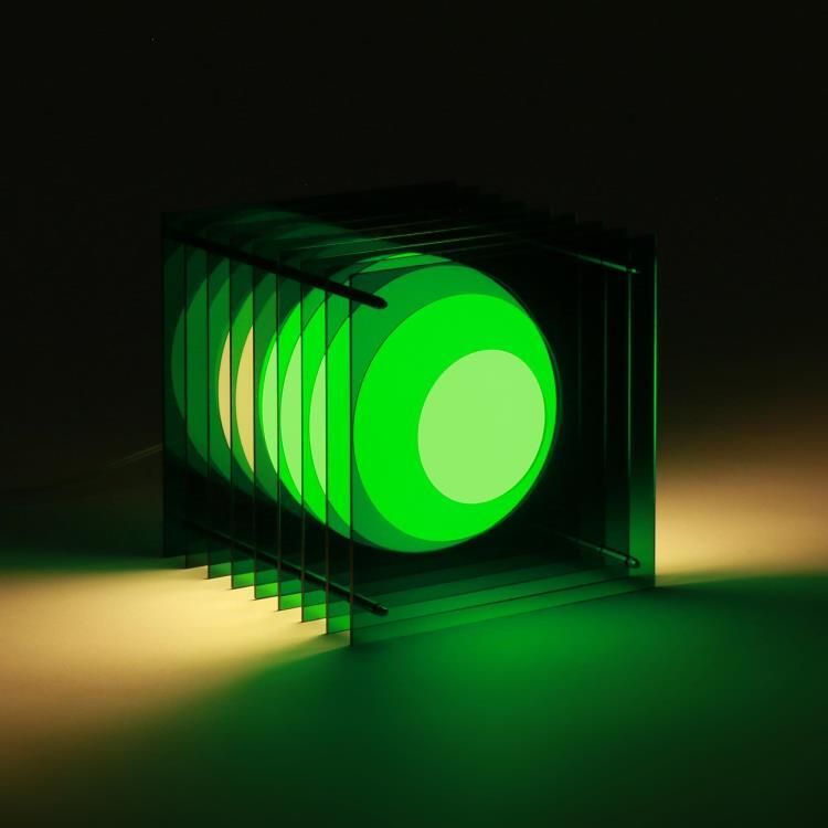Lampe nomade LED dimmable JIM TO GO vert Ø28cm