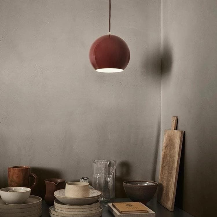 Suspension TOPAN rouge/marron Ø21cm