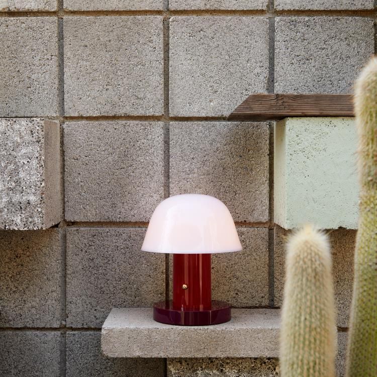 Lampe à poser LED SETAGO marron H22cm