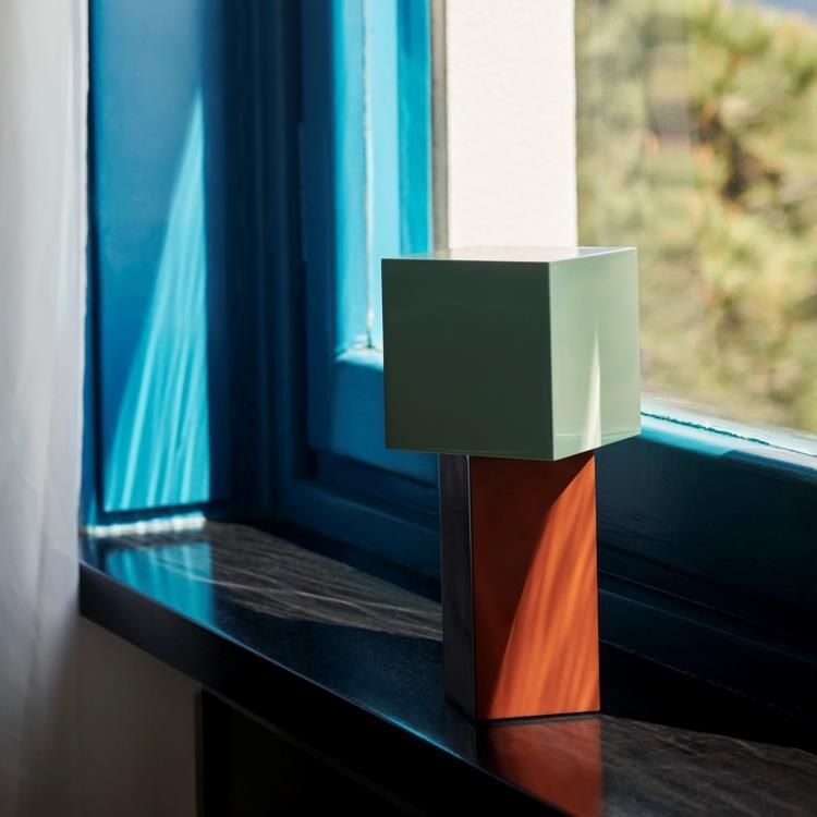 Lampe à poser LED Dimmable PIVOT vert H26cm