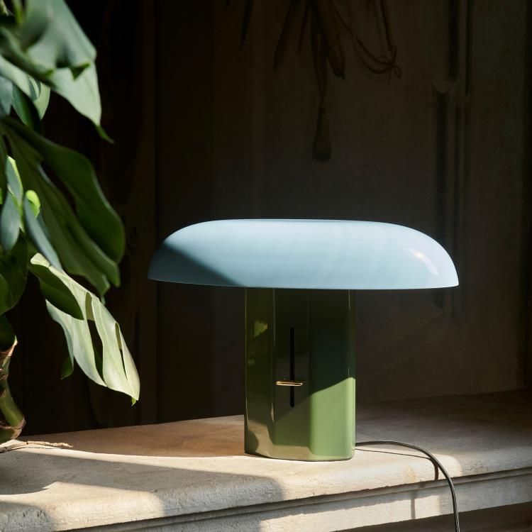Lampe MONTERA JH12 vert/bleu H33cm