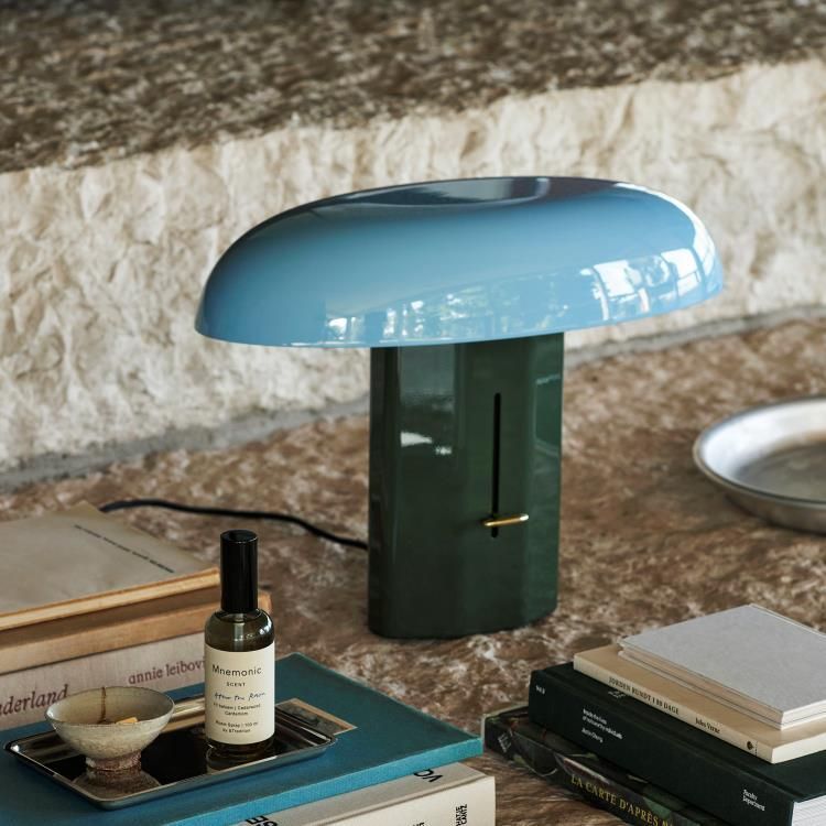 Lampe MONTERA JH12 vert/bleu H33cm