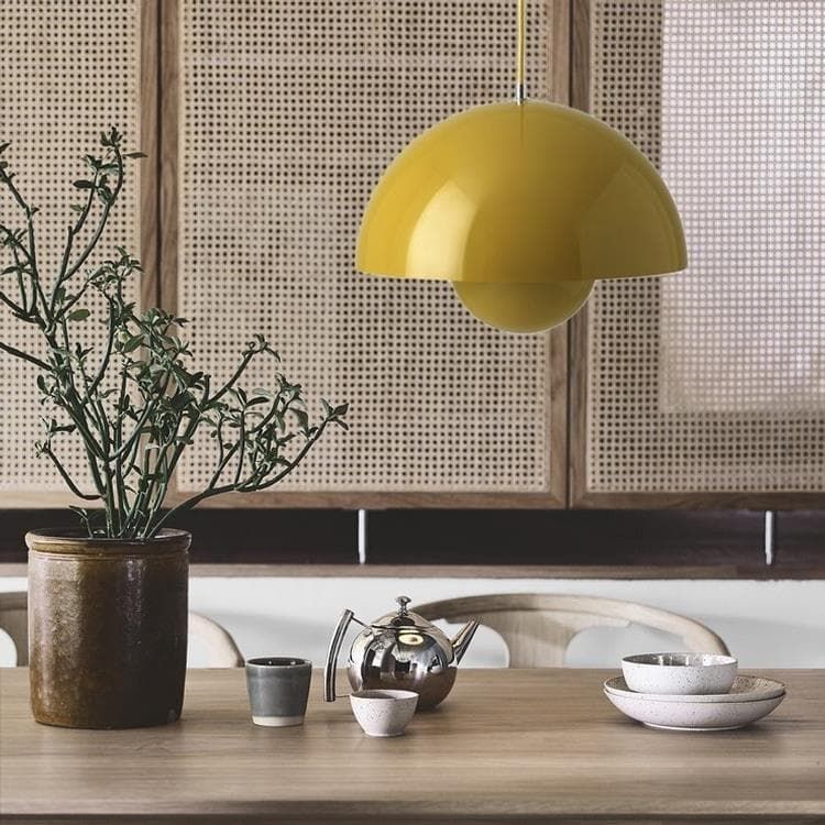 Suspension LED FLOWERPOT VP7 moutarde Ø37cm