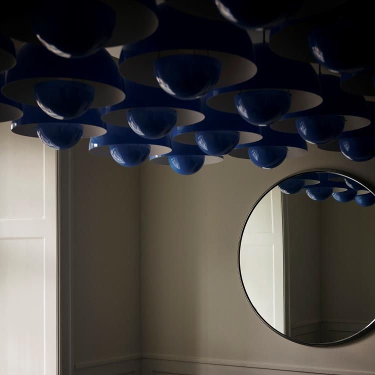 Suspension LED FLOWERPOT VP1 bleu cobalt Ø37cm