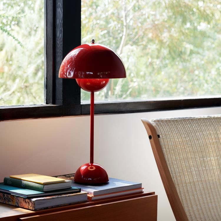 Lampe à poser FLOWERPOT VP3 rouge H50cm