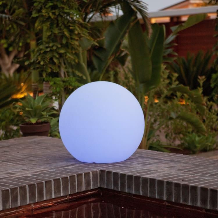 Lampe extérieure SOLAIRE RECHARGEABLE BULY blanc Ø40 cm