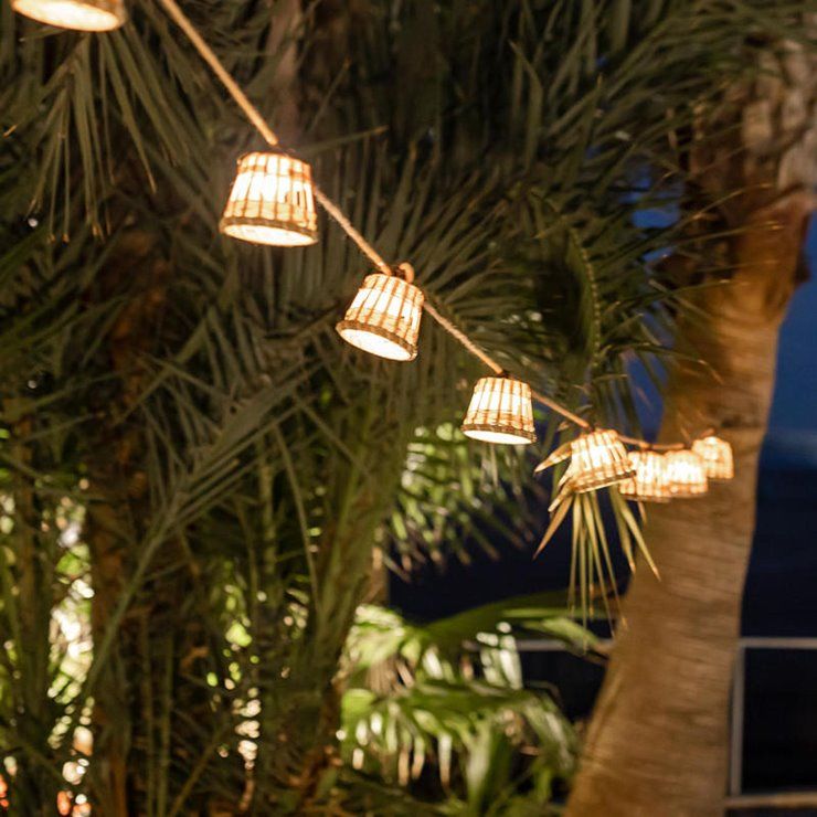 Guirlande 10 LED AURORA jute nature L500cm