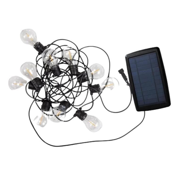 Guirlande 10 LED solaire ALLEGRA noir L800cm