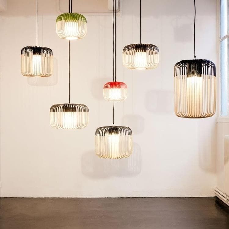 Suspension BAMBOO M blanc Ø45cm