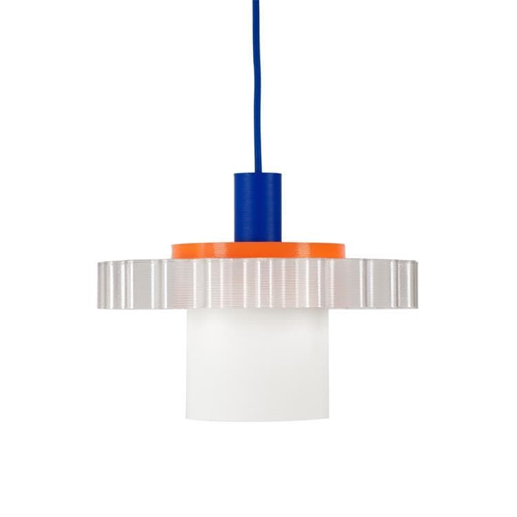 Suspension GIGI N°1 blanc bleu orange L28cm