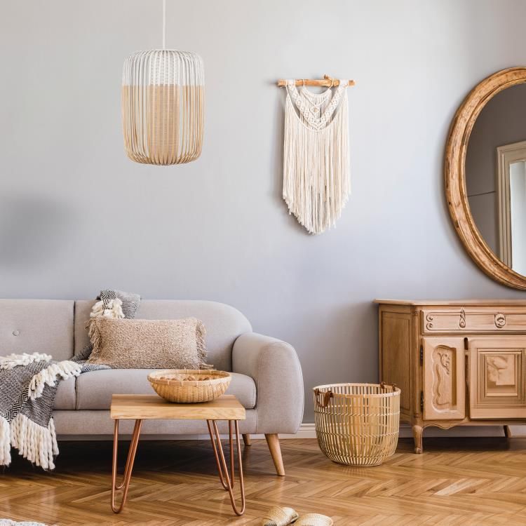 Suspension BAMBOO L blanc Ø35cm