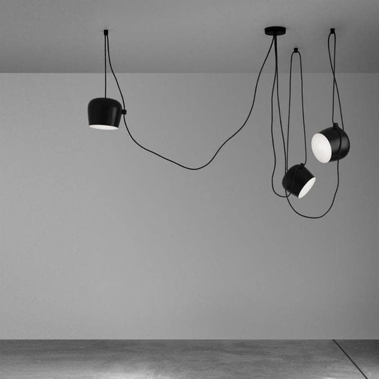 Suspension LED AIM noir Ø24cm