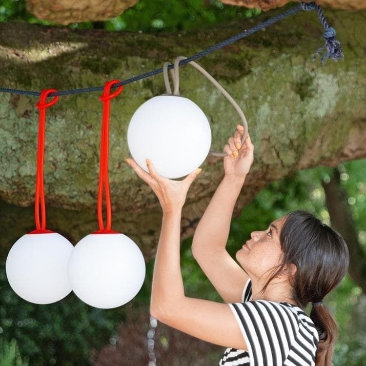 Suspension LED BOLLEKE perle/blanc Ø20cm