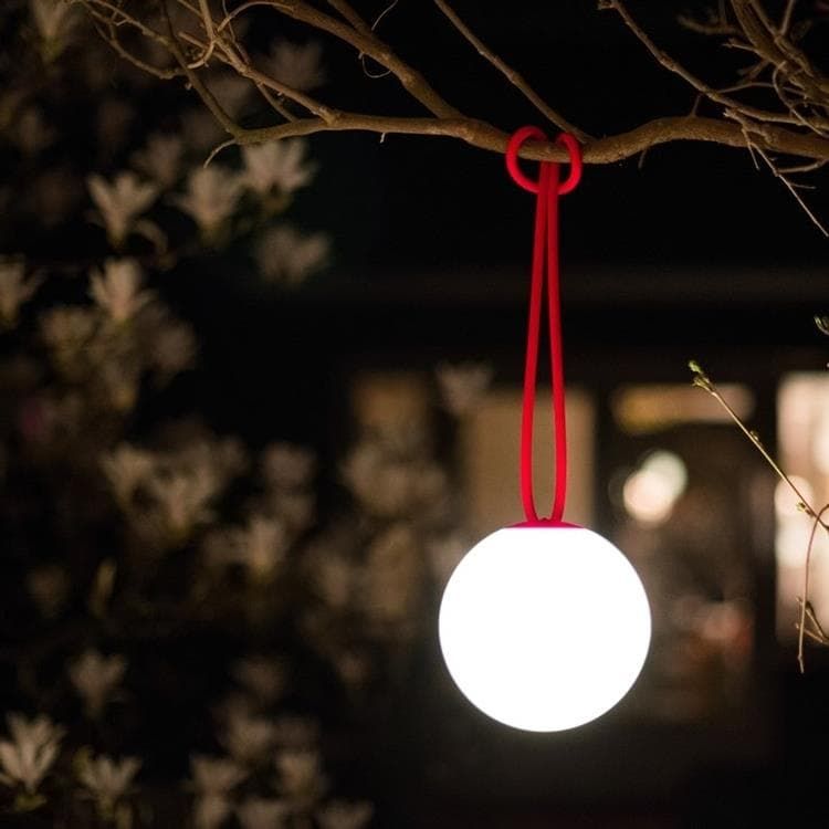 Suspension LED BOLLEKE rouge/blanc Ø20cm