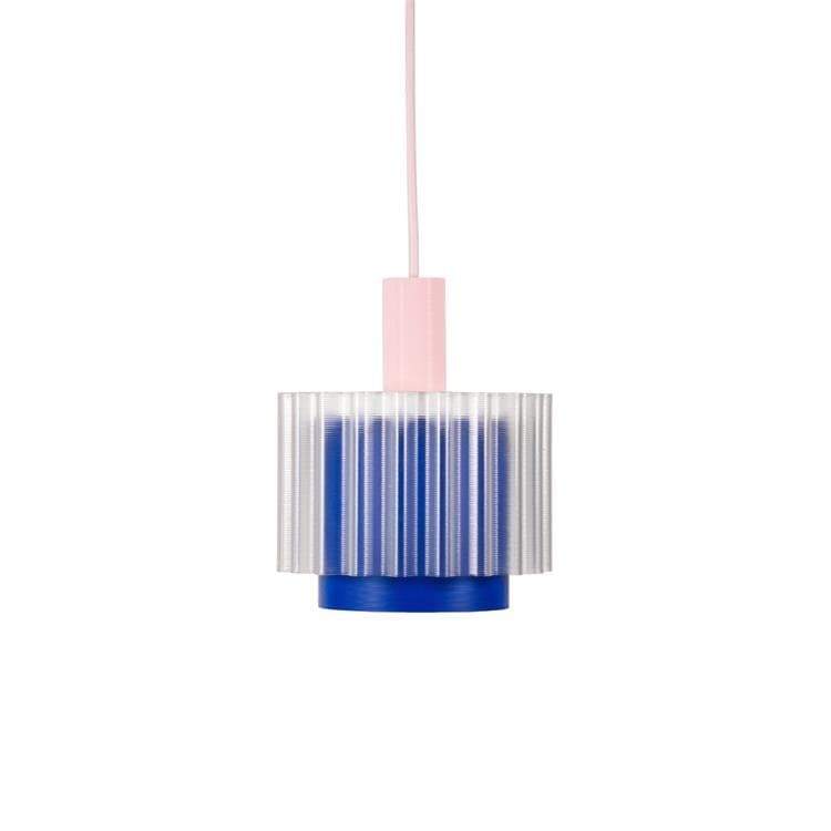 Suspension matière recyclée  rose/bleu/blanc GIGI n°1 L28cm