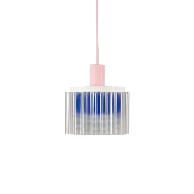 Suspension GIGI n°2 matière recylclée rose/bleu/blanc L18cm