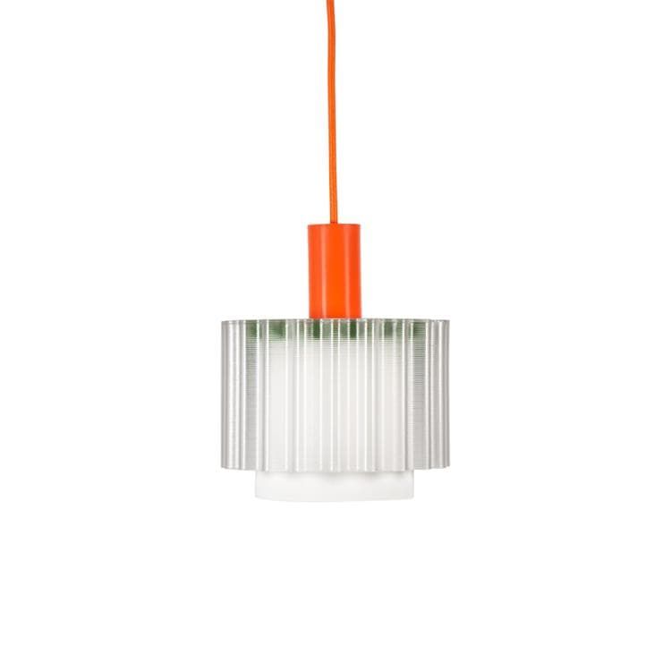 Suspension GIGI n°4 orange blanc kaki L18cm