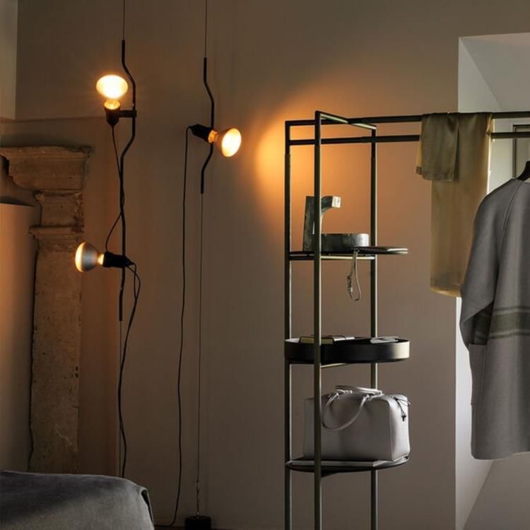 Spot dimmable PARENTESI noir H180cm