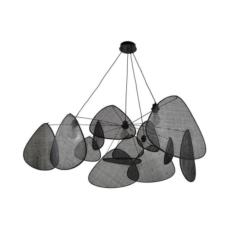 Suspension SCREEN cannage noir Ø110cm