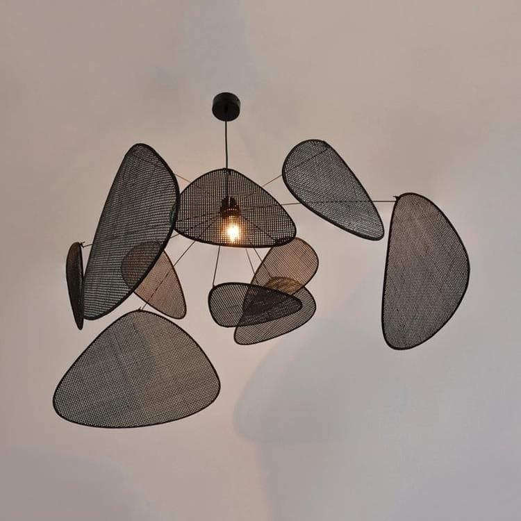 Suspension SCREEN cannage noir Ø110cm
