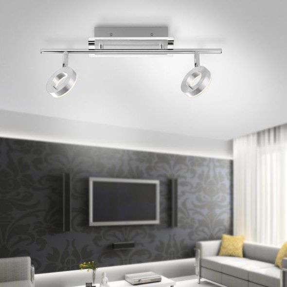 Plafonnier en métal aluminium mat FLOSS led intégrée 2X6W