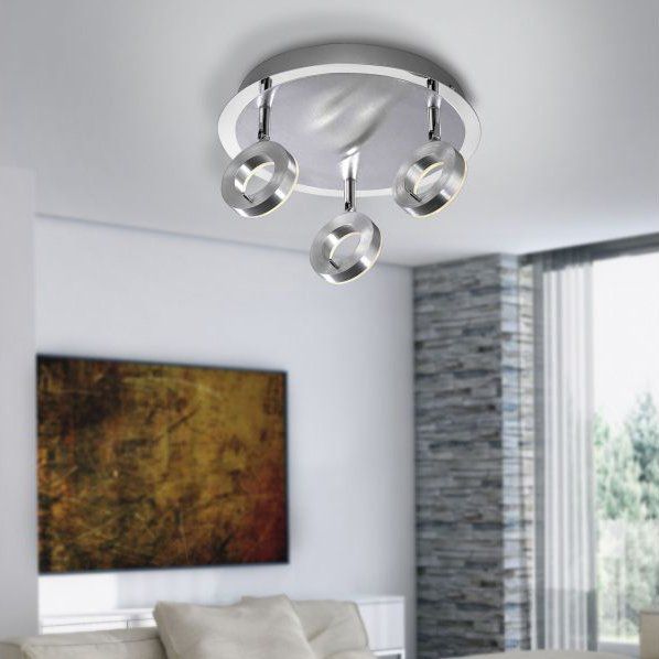 Plafonnier en métal aluminium FLOSS led intégré 3X6W