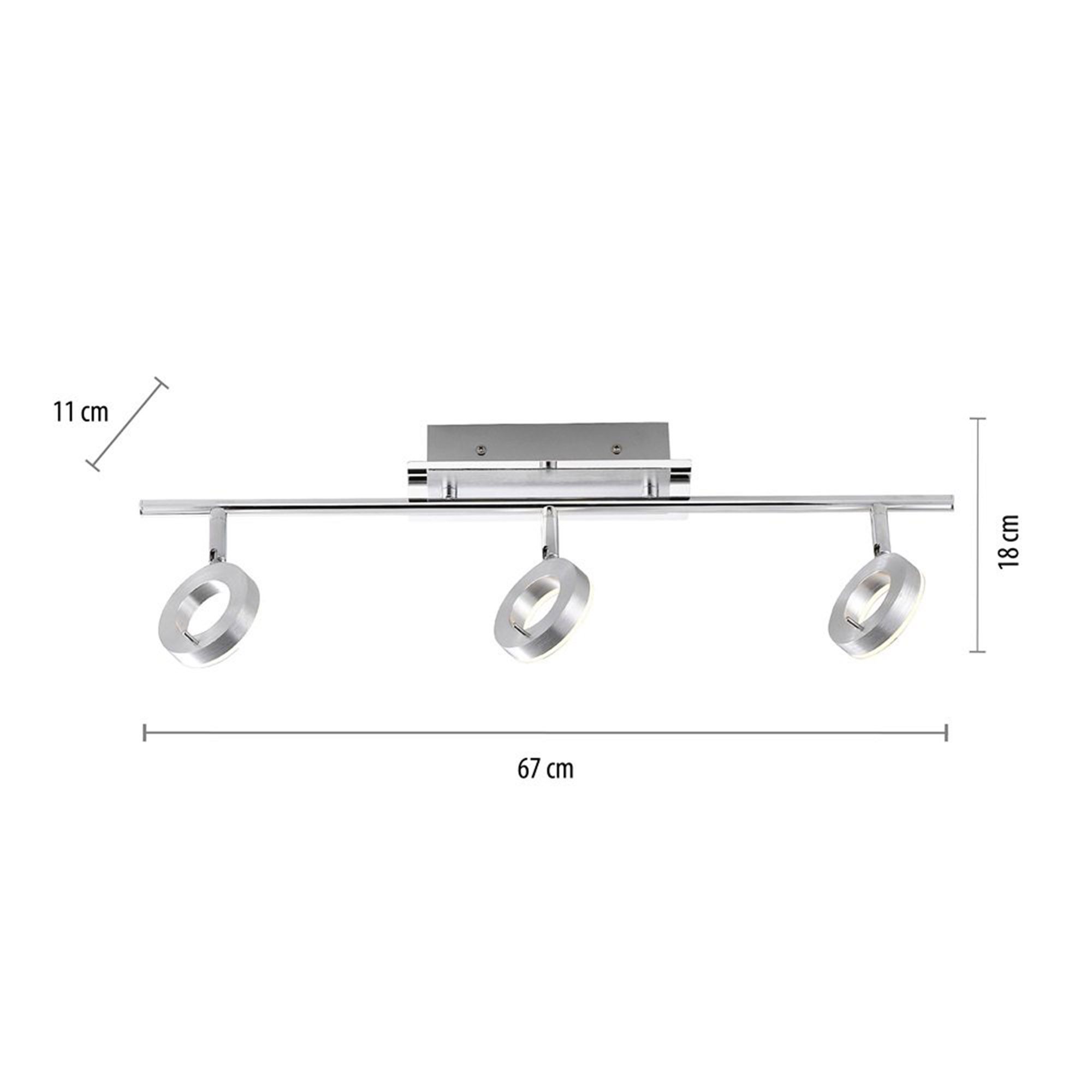 Spot en métal aluminium mat FLOSS led intégrée 3X6W