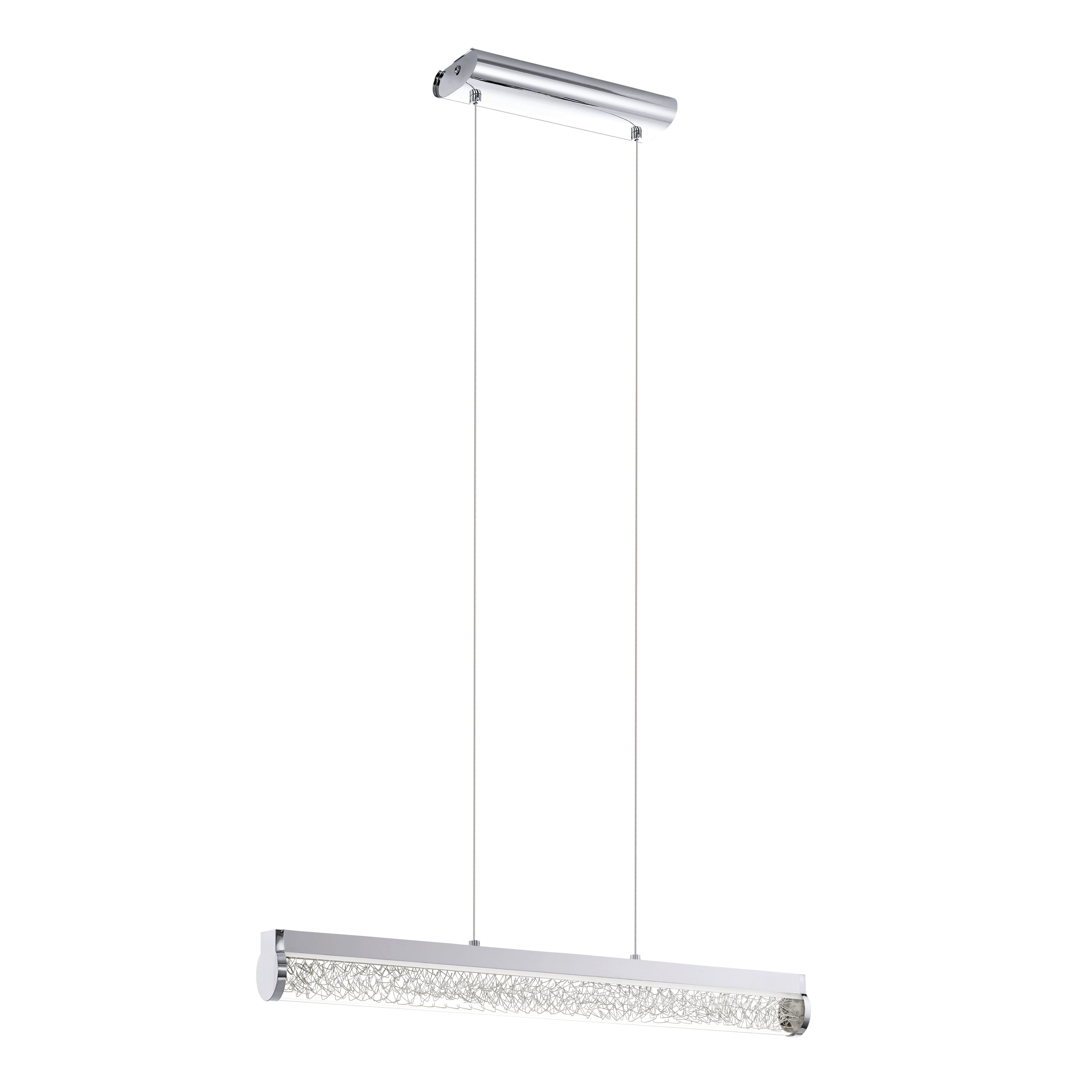 Suspension barre LED design NEWCASTLE argentée en métal