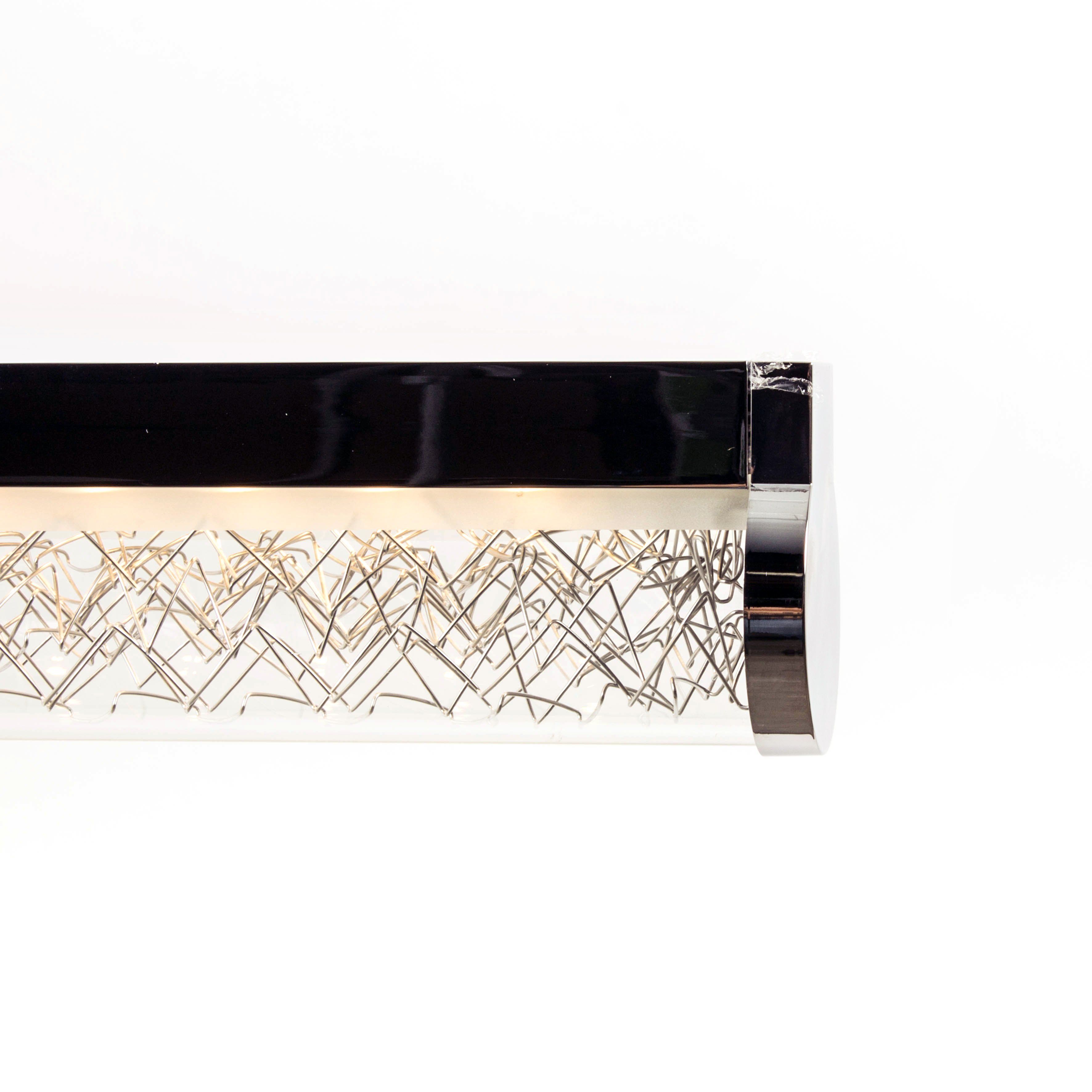 Suspension barre LED design NEWCASTLE argentée en métal