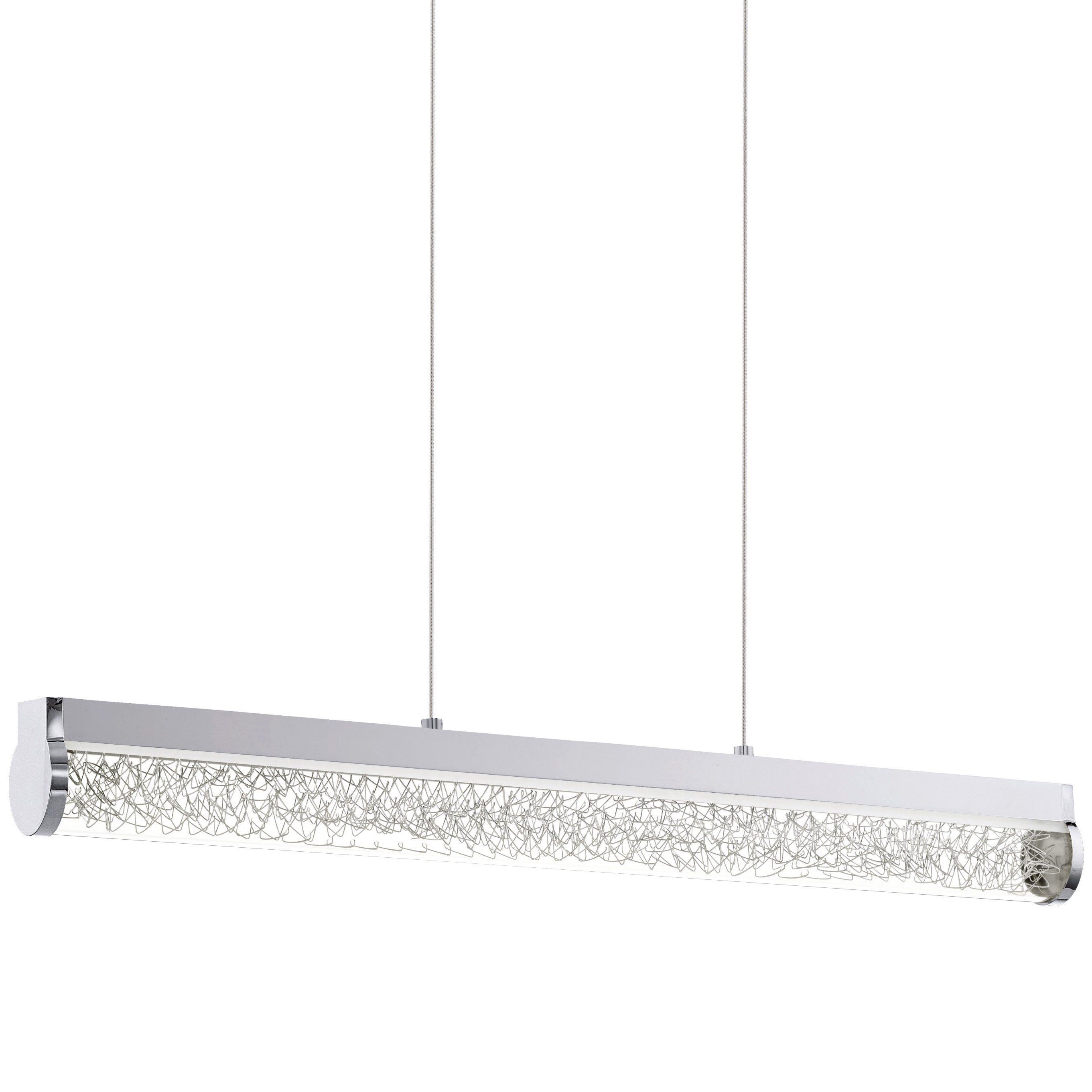 Suspension barre LED design NEWCASTLE argentée en métal