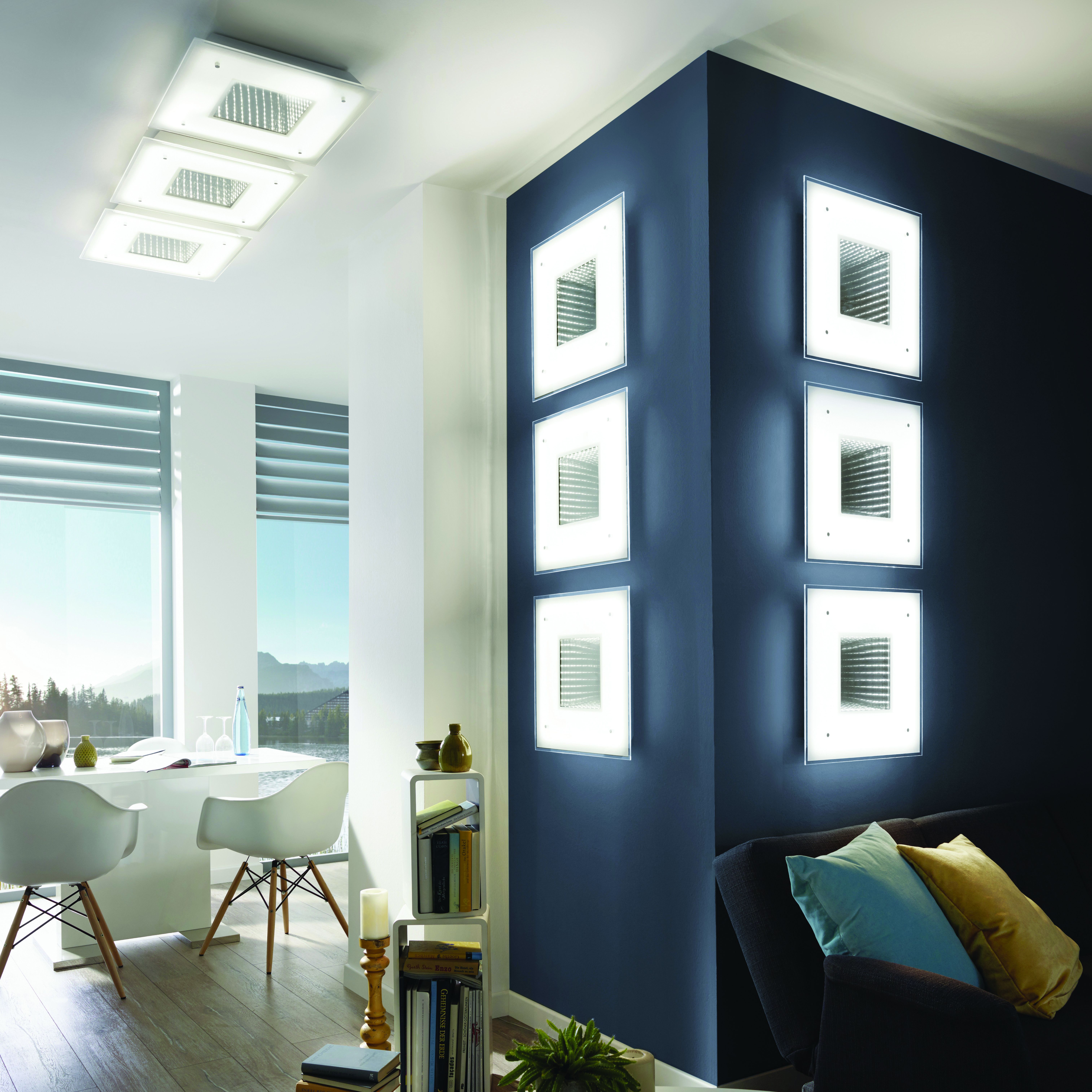 Plafonnier Led AVORIAX blanc en métal