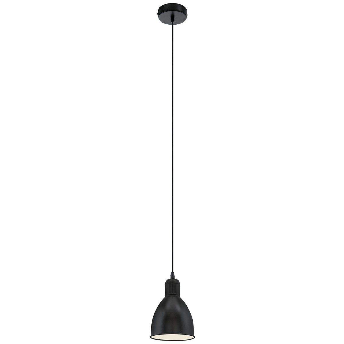 Suspension industrielle PRIDDY noire en métal