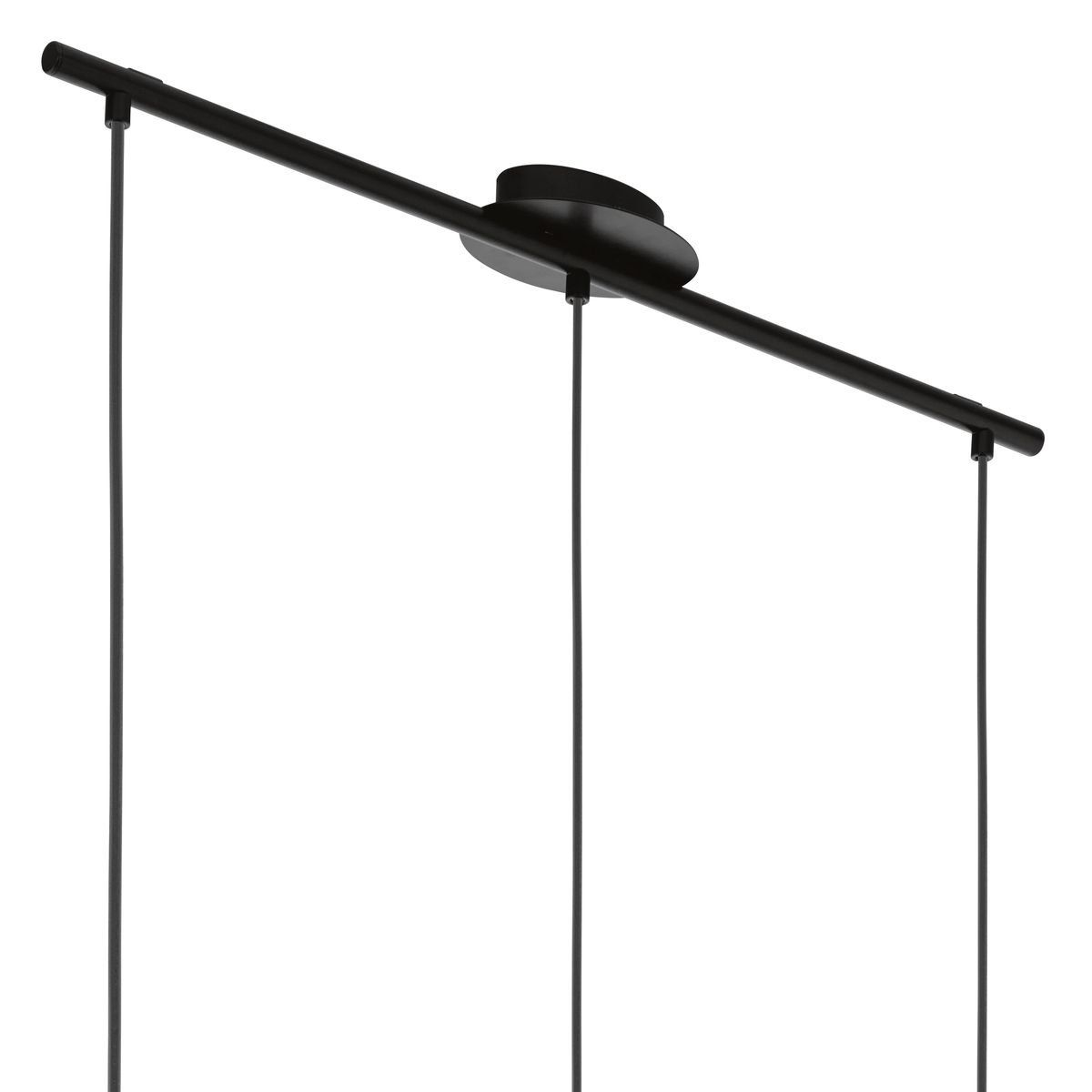Suspension barre industrielle filaire TARBES noire en métal