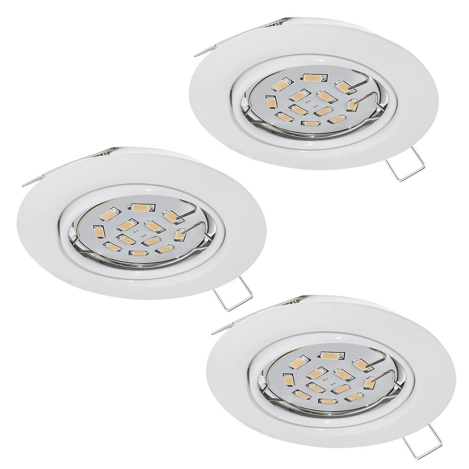 Lot 3 spots Led encastrables PENETO blancs en métal
