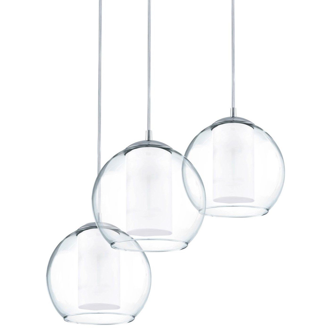 Suspension verre multiple BOLSANO transparente en verre
