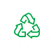 100% à matériaux recyclables